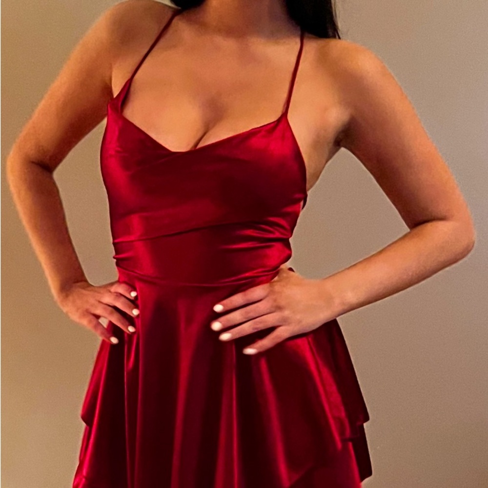 Ruby red dress for homecoming or a party